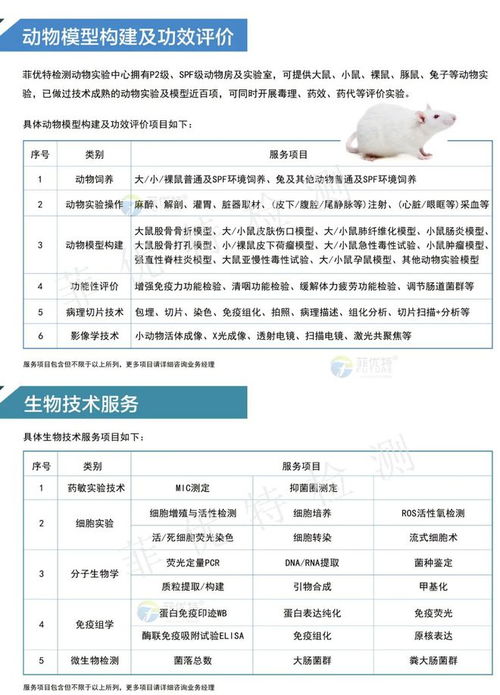 科研服务项目产品目录 分析、检测、研发与检验检测一站式服务详解